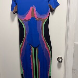 Colorful Abstract Bodycon Dress